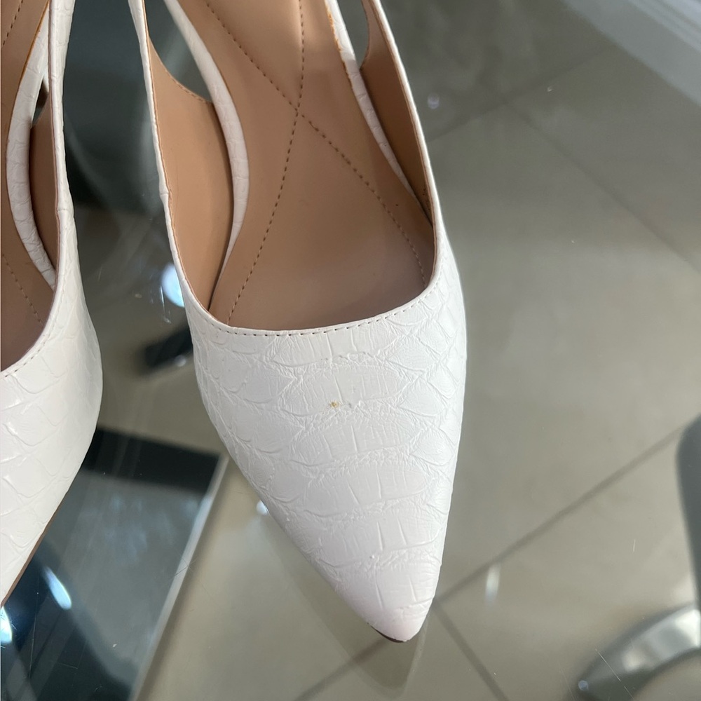 NEW Alfani Women's Step N' Flex white Sling Back Buckle Pointed Pumps Size 7.5M - Picture 9 of 9